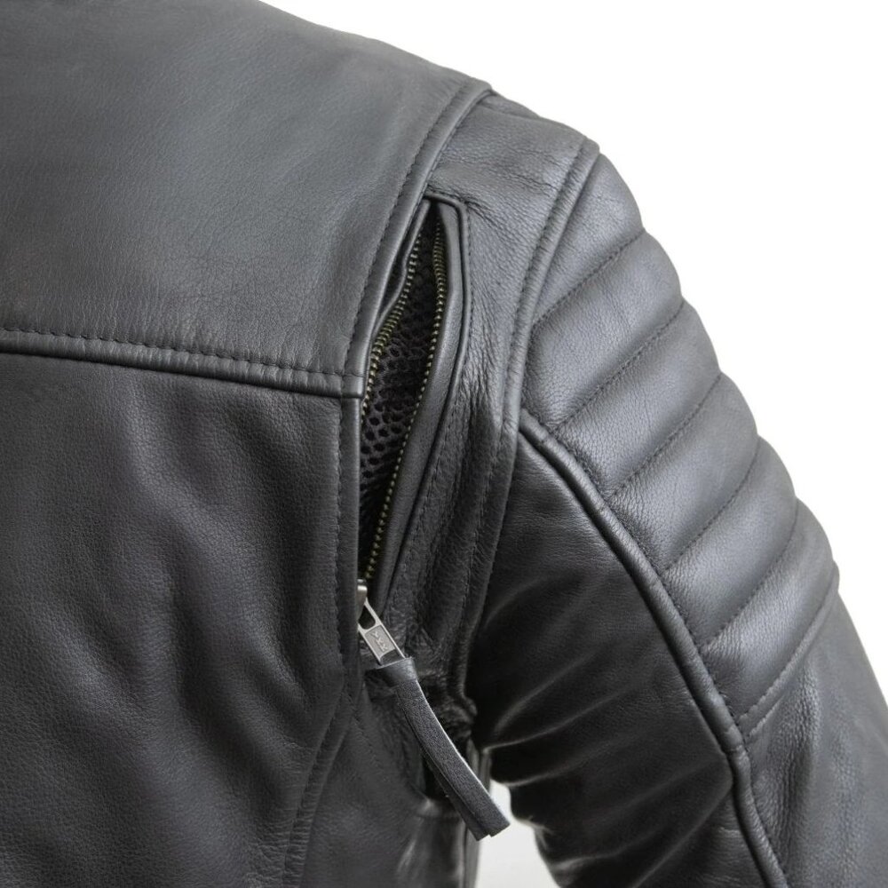 Commuter Men's Motorcycle Leather Jacket - Picture 2 of 5